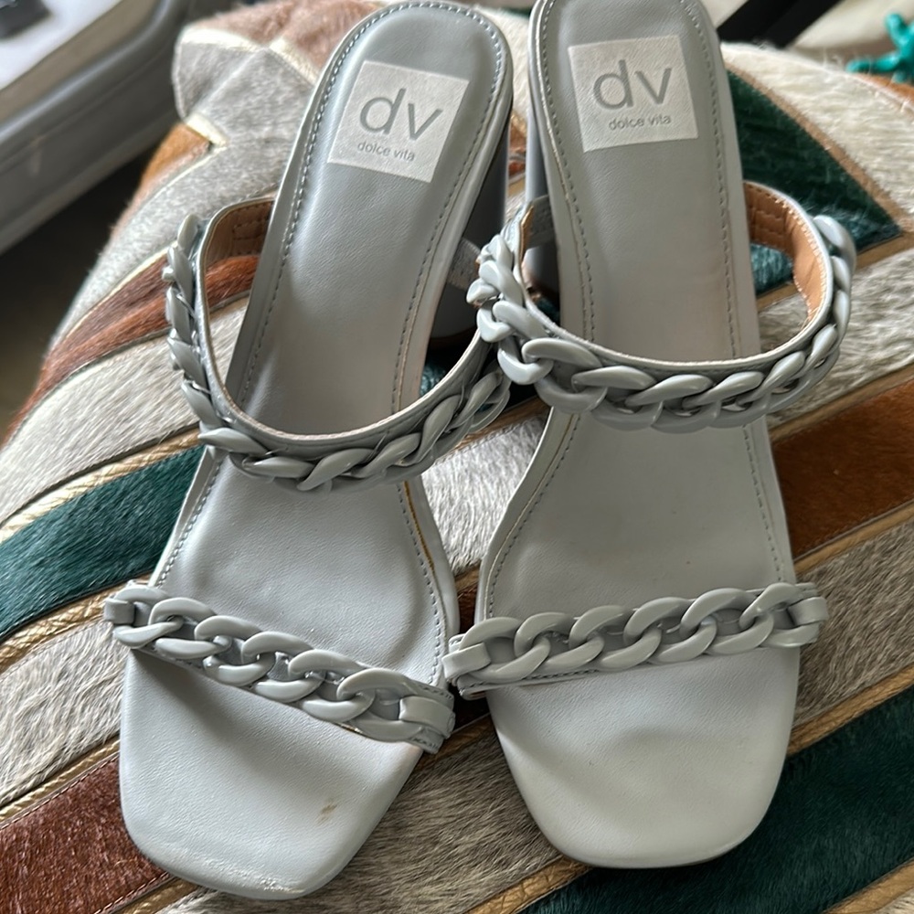 Dolce Vita Gray Chain-Link Sandals